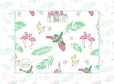 Little Hometown Florida Baby floral burp and bib combo, soft fabric with pink and green floral pattern, perfect for baby essentials.