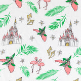 Little Hometown Florida Swaddle Blanket with floral pattern, soft fabric, perfect for wrapping and soothing babies.