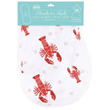 Unisex Heads or Tails burp cloth and bib set by Little Hometown, featuring playful designs for babies.