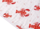 Unisex Heads or Tails burp and bib set by Little Hometown, soft fabric with playful print for babies.