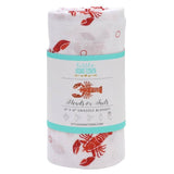 Unisex Heads or Tails Swaddle Blanket by Little Hometown with playful pattern, soft fabric, ideal for wrapping infants.