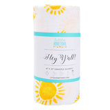 Soft Hey Y’all Swaddle Blanket by Little Hometown, unisex design with cozy fabric suited for newborns and infants.