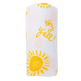 Soft Hey Y’all Swaddle Blanket by Little Hometown, unisex design with cozy fabric perfect for wrapping a baby.