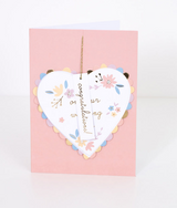Honeycomb Heart Wedding Card