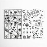 Silicone Reusable Coloring Tablemat for Kids - Space Games
