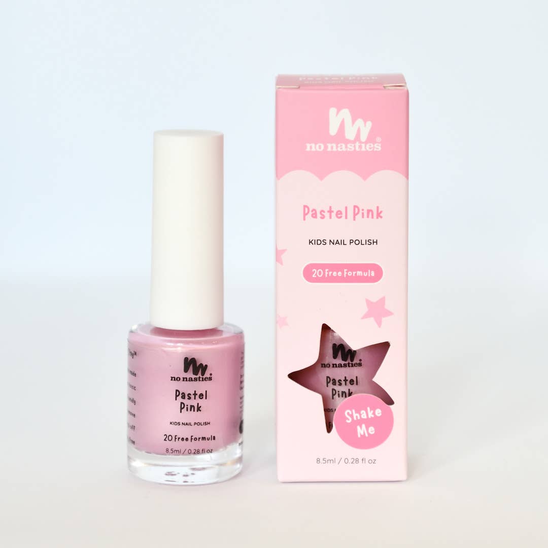 Pastel Pink Water-Based, Peelable Nail Polish for Kids
