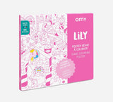 Colorful unicorn giant poster by OMY featuring a vibrant unicorn design on a large, decorative wall art piece.