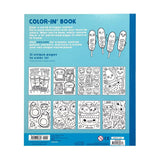 Color-in' Book: Happy Snacks coloring book by OOLY featuring fun snack illustrations for kids to color.
