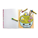 Color-in' Book: Happy Snacks coloring book by OOLY featuring fun snack illustrations for kids to color and enjoy.
