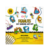 OOLY x Peanuts DIY Shrink Art Kit featuring Peanuts characters and supplies for creating personalized shrink art projects.