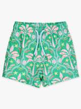 Boys Coconut Cabana Performance Hybrid Swim Trunks: Green / 6-12m