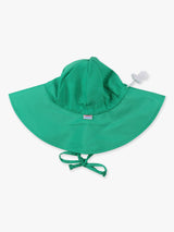 Kids Bright Green Sun Protective Hat: Green / 6-12m