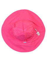 Kids Neon Magenta Sun Protective Hat: Pink / 0-6m