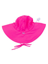 Kids Neon Magenta Sun Protective Hat: Pink / 12-24m