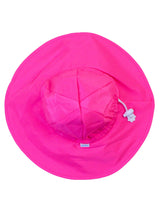 Kids Neon Magenta Sun Protective Hat: Pink / 12-24m
