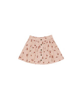 Rylee & Cru button front mini skirt for toddlers with blossom embroidery, featuring a cute, playful design.