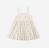 Rylee & Cru Lea Dress for toddlers with sailor bows, pink and white striped fabric and ruffle details.