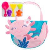Stephen Joseph Gifts beach tote with sand toys play set featuring a shark design, perfect for kids' beach and pool fun.