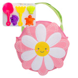 Stephen Joseph Gifts beach tote with shark sand toys play set, including colorful shovels and molds for kids' beach fun.