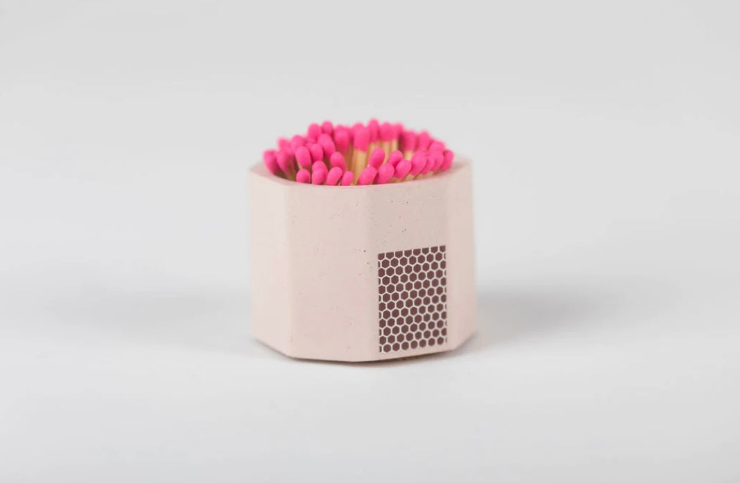 Pink and Gold Match Holder w/ Stricker