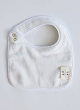Timo & Violet Madame Butterfly bib in multi-color, soft fabric with butterfly design for baby feeding protection.