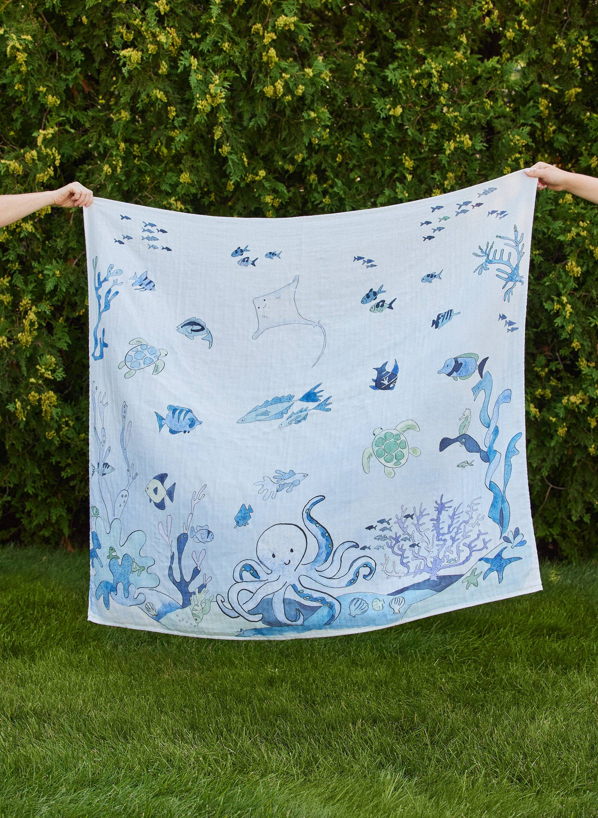 Under the Sea Shawl Blanket: Multi