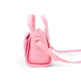 Purple Big Bow Baguette Handbag by Tiny Treats and ZOMI GEMS featuring a large bow and sleek design.
