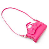Purple Big Bow Baguette Handbag by Tiny Treats and ZOMI GEMS, featuring a stylish bow design and compact baguette shape.