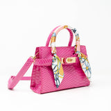 Crocodile Scarf Handbag: Gold