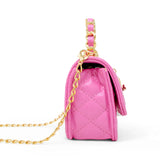 Girl's Classic Link Chain Top Handle Handbag: White