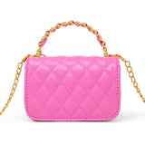 Girl's Classic Link Chain Top Handle Handbag: White