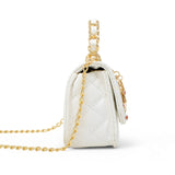 Girl's Classic Link Chain Top Handle Handbag: White