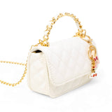 Girl's Classic Link Chain Top Handle Handbag: White