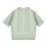 Palm Trees Embroidered Baby Shirt & Shorts Set (Organic): Sage Green
