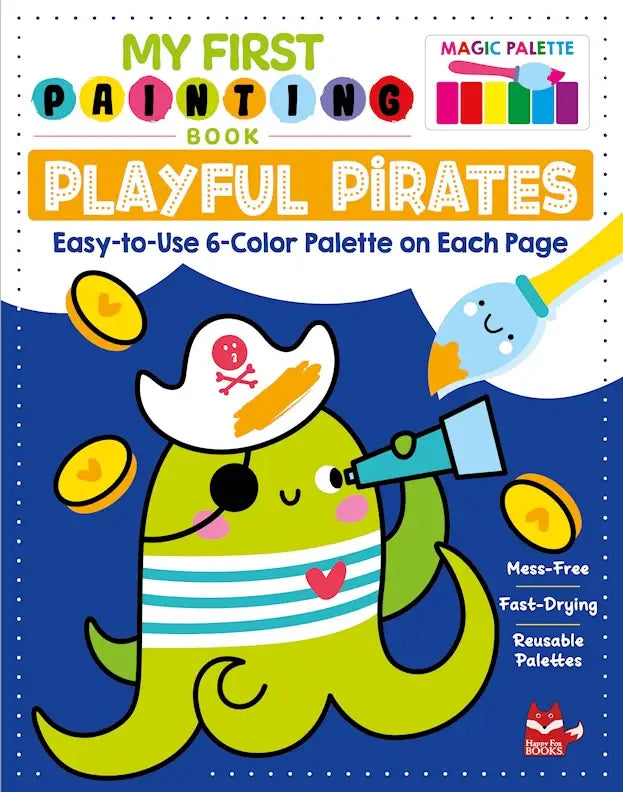 Wellspring My First Painting book featuring playful pirate illustrations for young children to color and create.