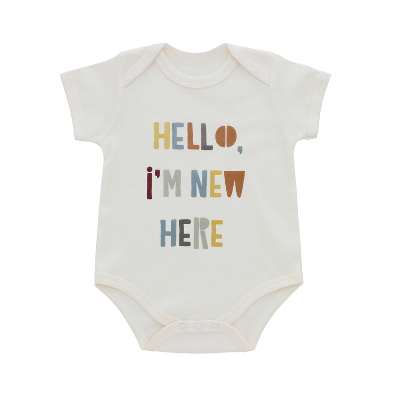 Hello I'm New Here Cotton Baby Onesie Newborn Baby Gift