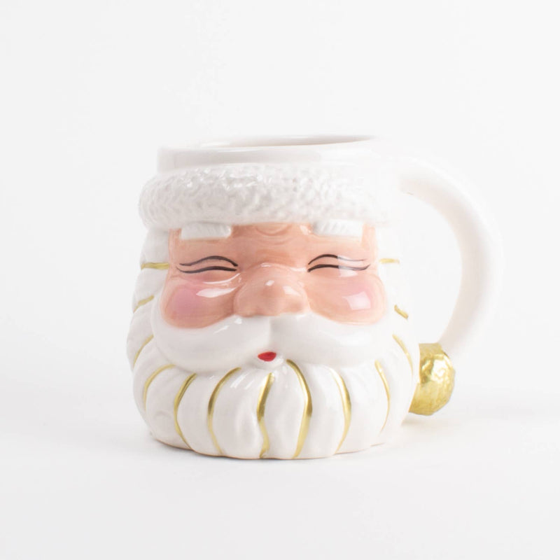 White Santa Mug