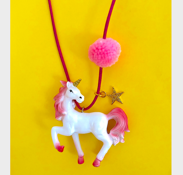 "Rebel the Pink Unicorn Necklace"