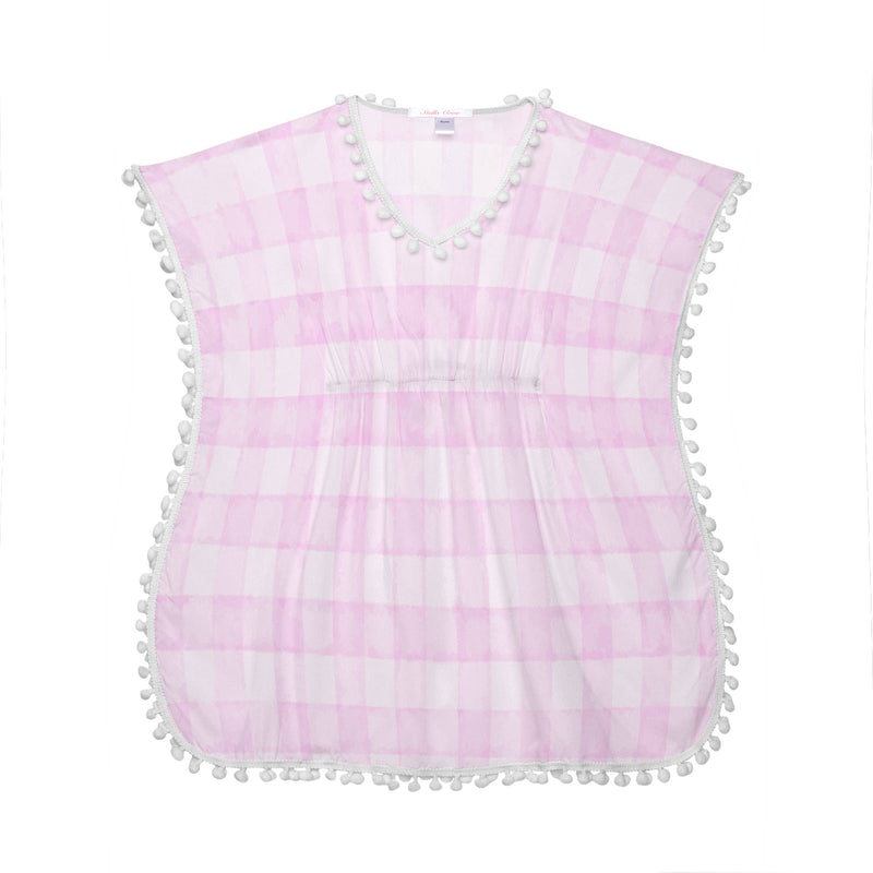Pink Check Cover Up