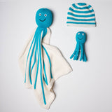 Organic Octopus Baby Gift Set (Turquoise): 14" X 14"