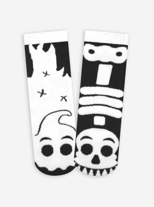 Halloween Ghost & Skeleton | Kids Socks | Mismatched Socks
