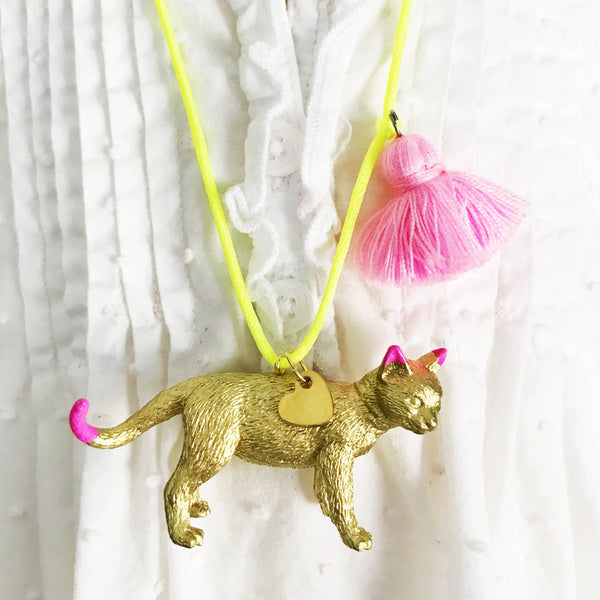 Cat Tassel Necklace