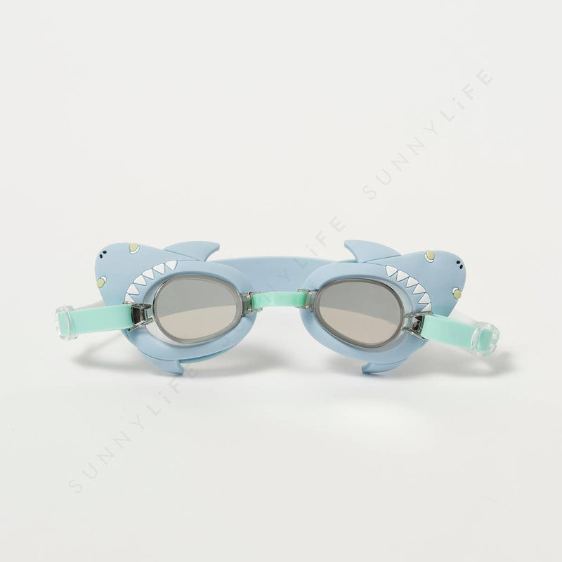 Salty the Shark Mini Swim Goggles Aqua