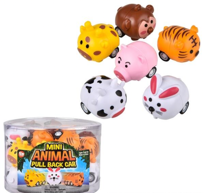 1.5" MINI ANIMAL PULL BACK CAR