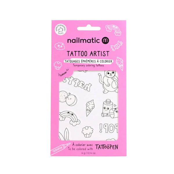 Temporary tattoos to be colored in: Pink