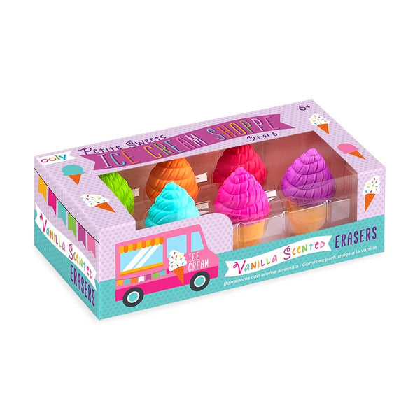 Petite Sweets Ice Cream Shoppe Erasers - Set of 6