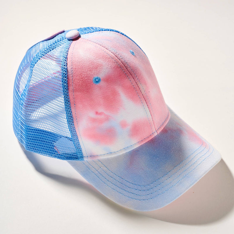 Tie-dye Print Caps with Mesh and Adjustable back