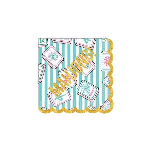 Mahjong Stripe Paper Beverage Napkin Packs