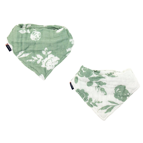 Vintage Floral/Classic Floral Classic Muslin Bandana Bib Set