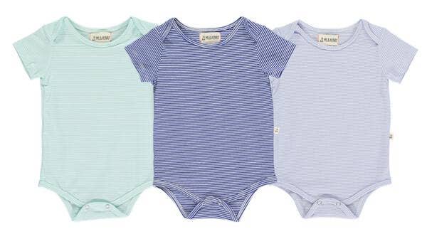 Walty triple pack onesies Mirco-stripe